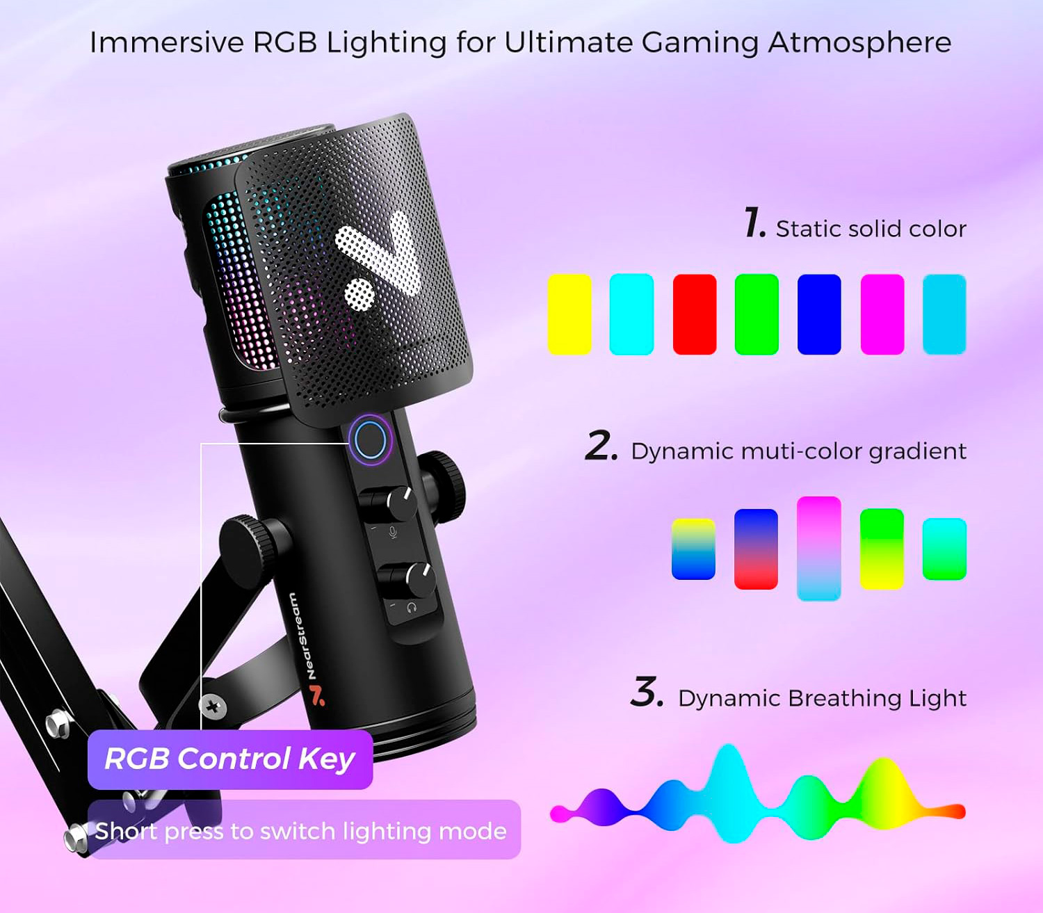USB микрофон Nearity NearStream AM30U с RGB подсветкой и пантографом (уцененный)