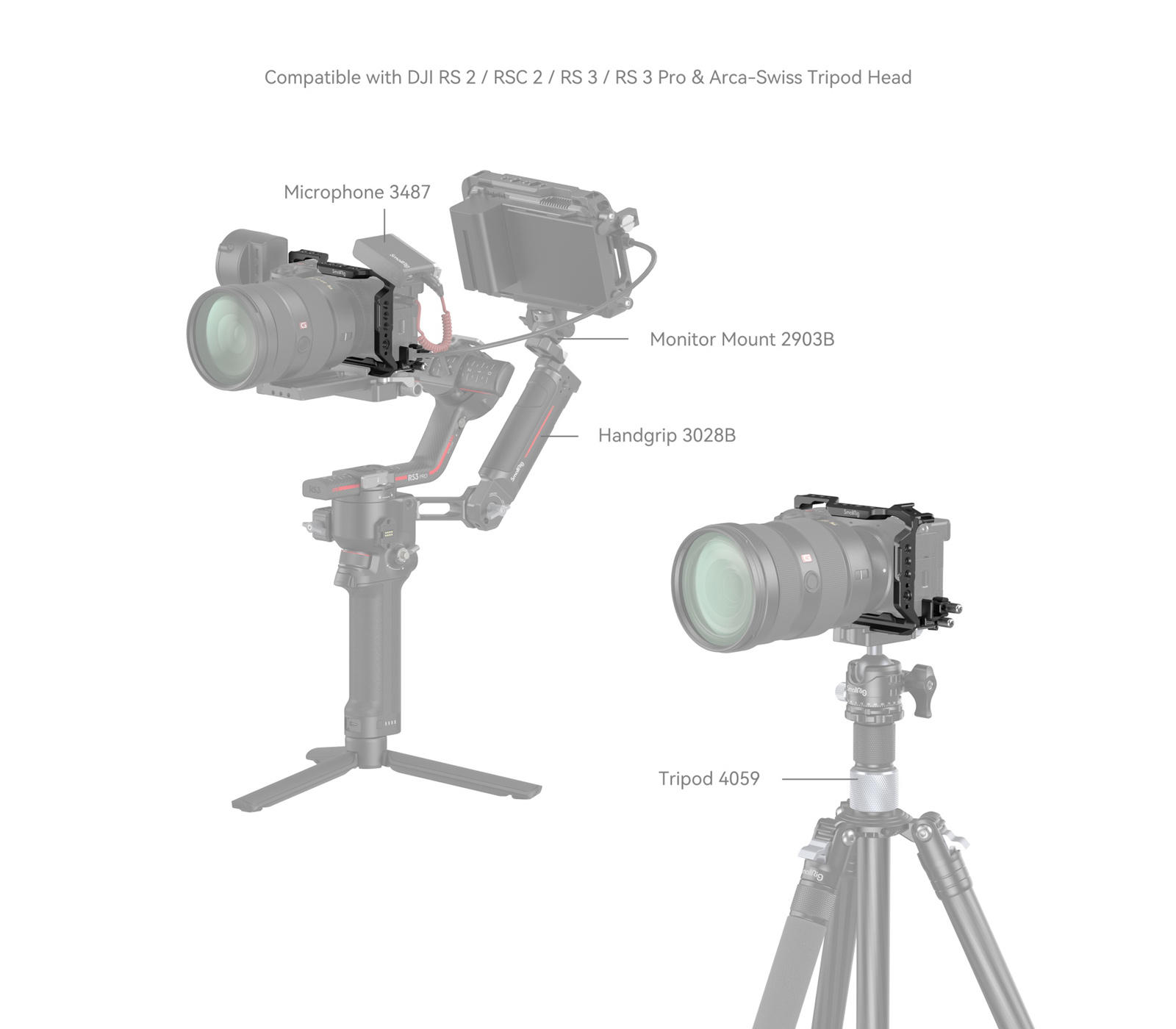 Комплект SmallRig 4336 клетка и и фиксатор кабеля для Sony A6700