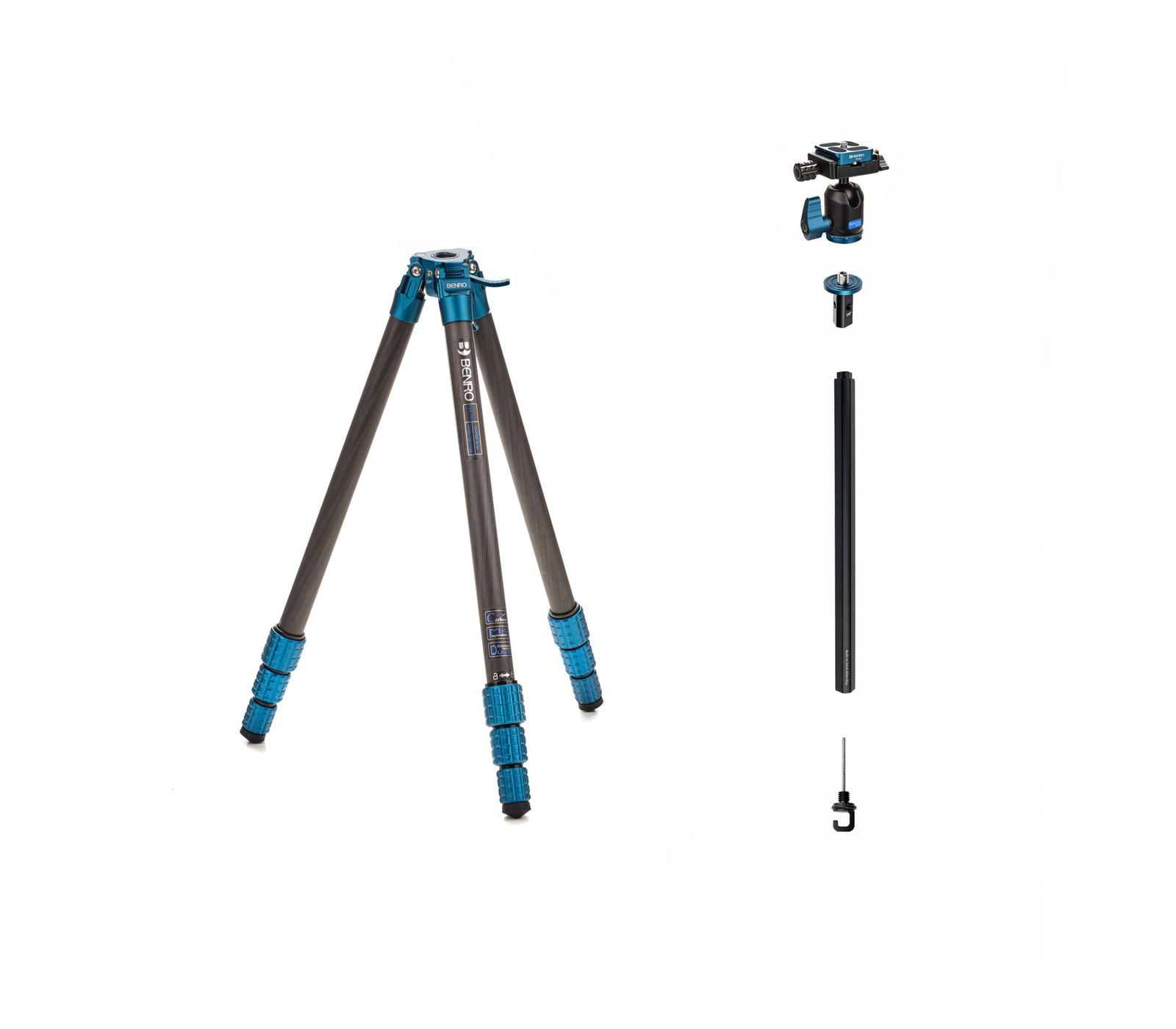 Штатив Benro TSSL08CN00P Super Slim с шаровой головой, карбоновый с цангами