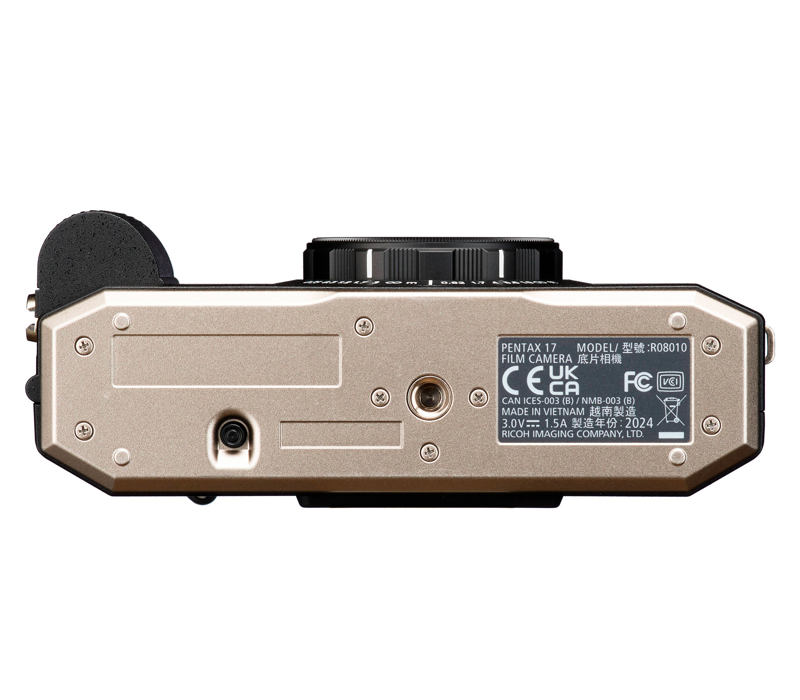 Компактный фотоаппарат Pentax 17, темное серебро