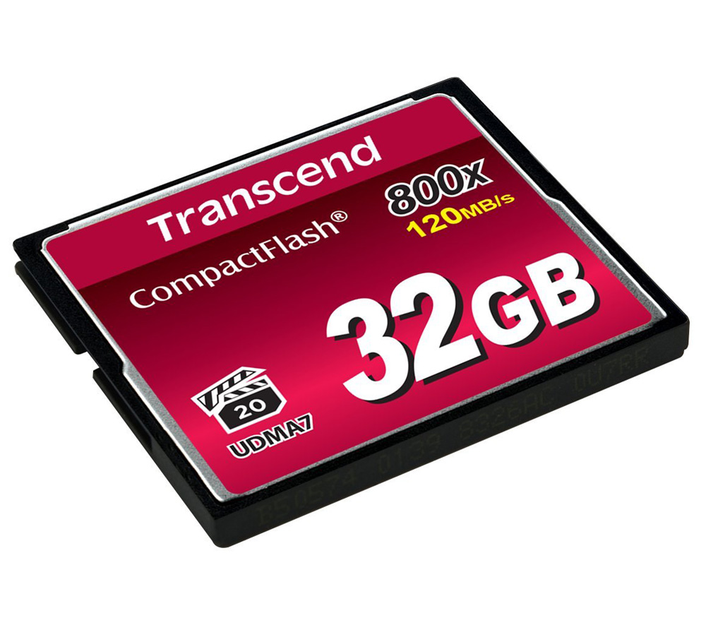 Карта памяти Transcend CompactFlash 32GB 800x, UDMA7 (TS32GCF800)