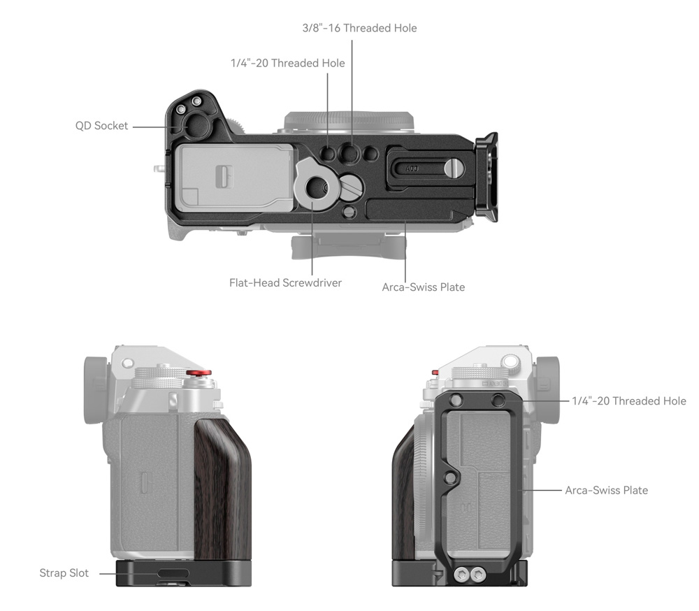 Угловая площадка SmallRig 4137 с хватом для Fujifilm X-T5