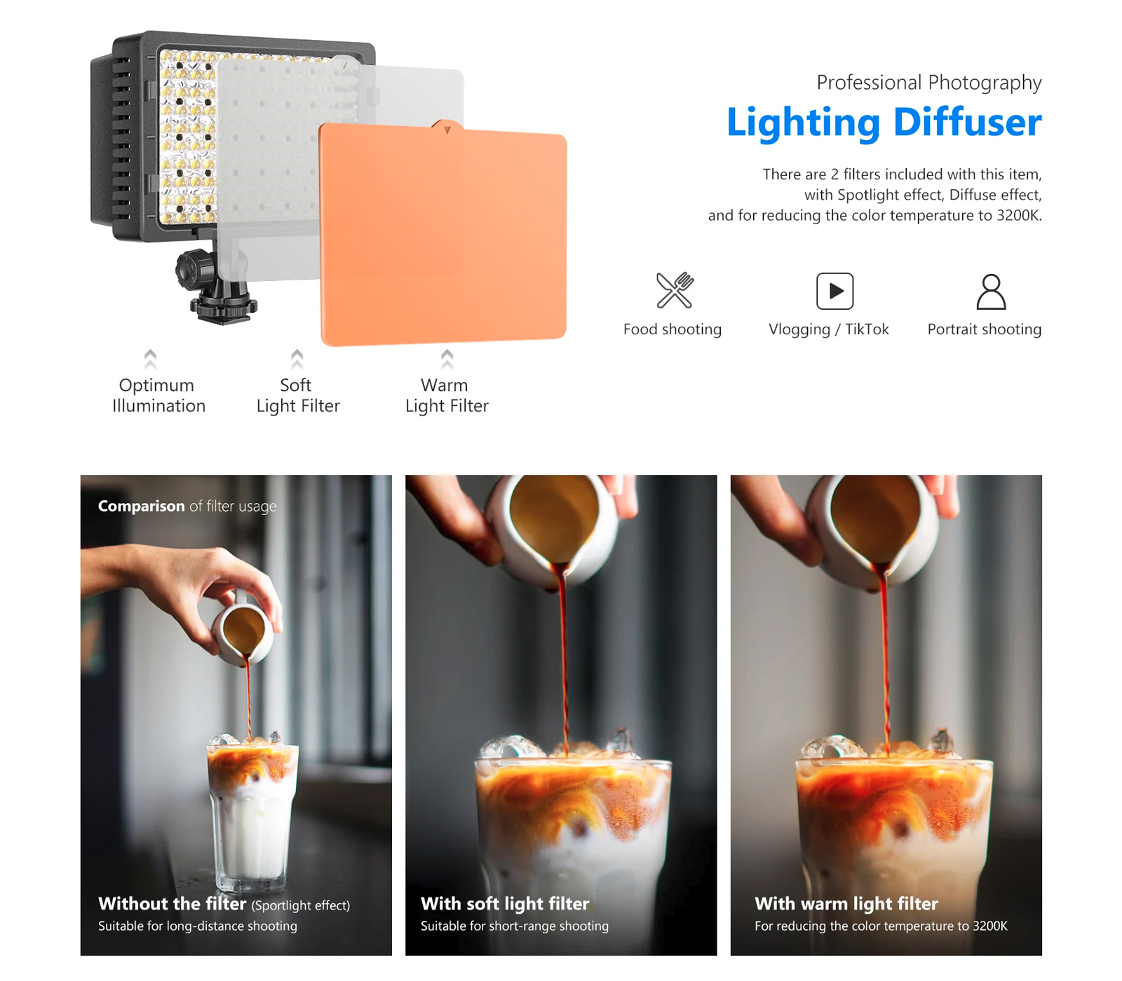 Осветитель Neewer CN-160, светодиодный, 5600К / 3200К, 9.6 Вт