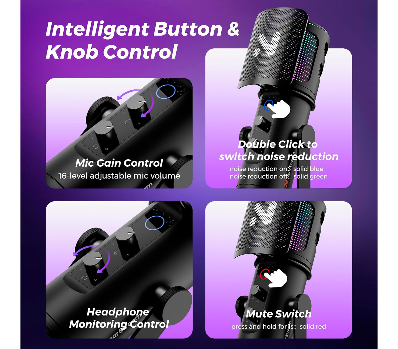 USB микрофон Nearity NearStream AM30U с RGB подсветкой и пантографом