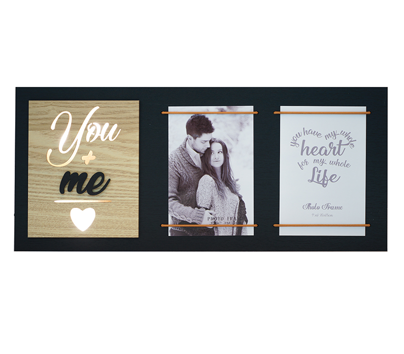 Мультирамка с подсветкой Fotografia на 2 фото 10x15 см., "You + me" (FFL-844)