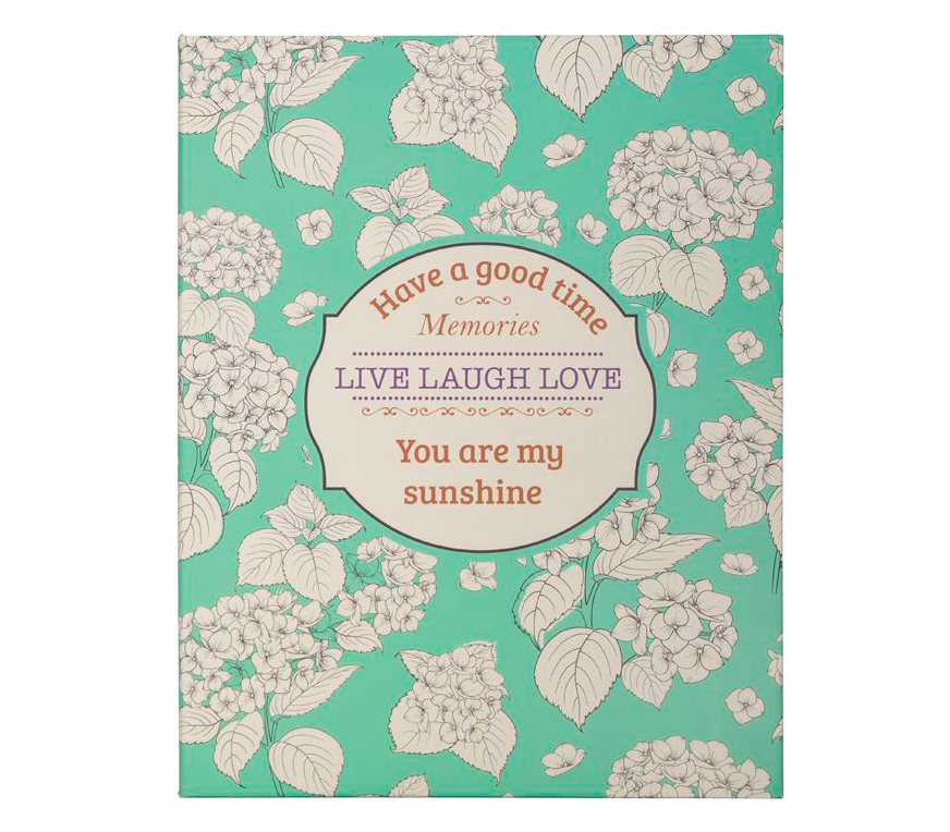 Фотоальбом Мирам 10x15 см 200 фото, цветы, зеленый