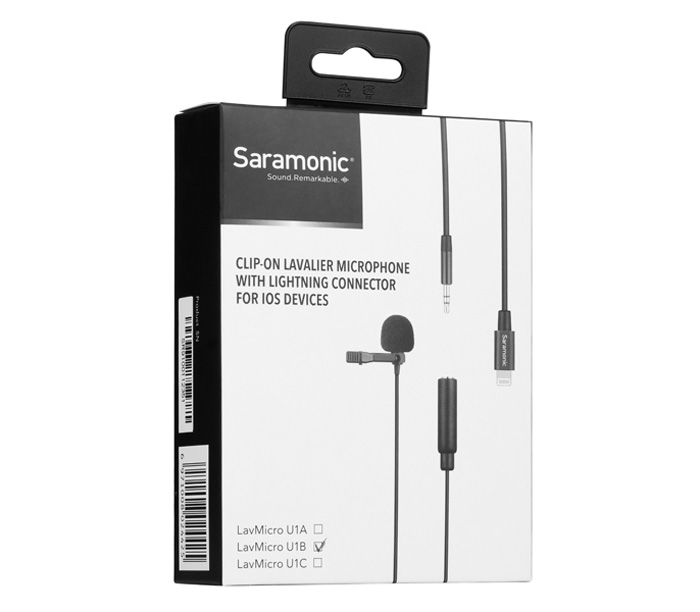 Микрофон Saramonic LavMicro U1B, петличный, 3.5 мм TRS + Lighting
