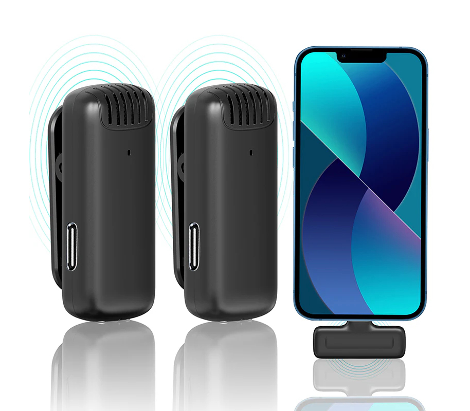 Беспроводная система Ulanzi J12 Lavalier, 2.4 ГГц, TX+TX+RX, USB-C, чёрный (уцененный)