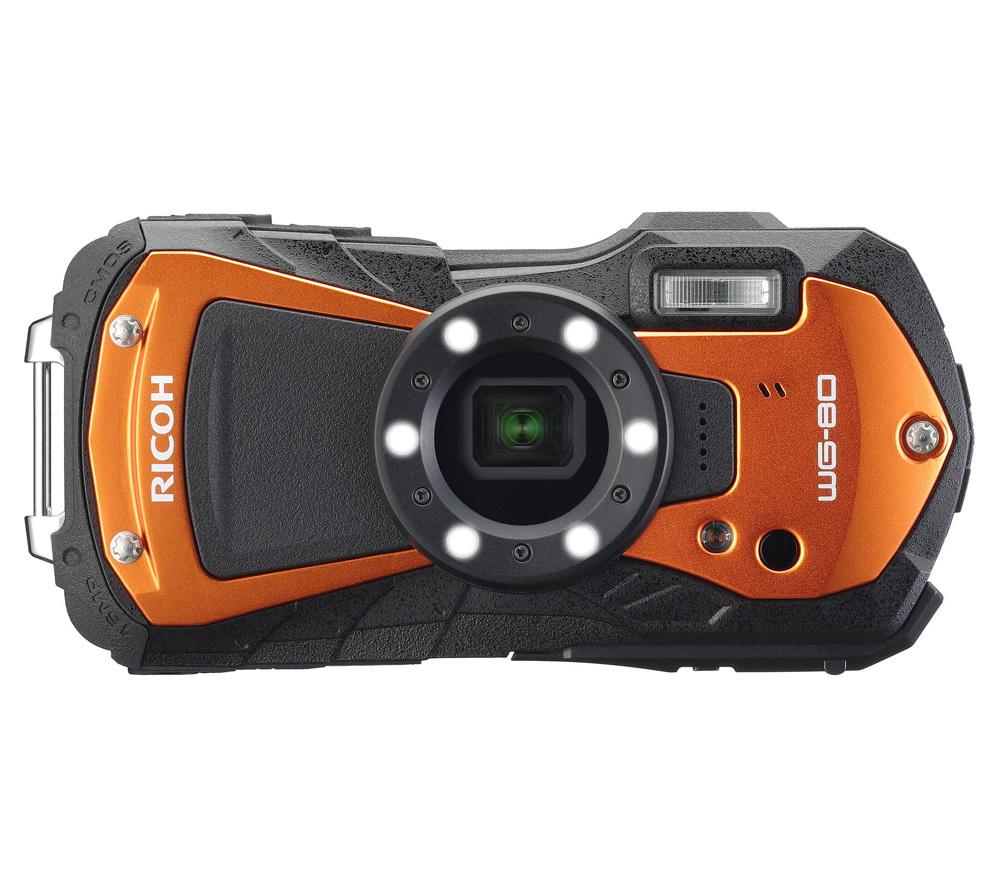 Компактный фотоаппарат Ricoh WG-80 оранжевый с черным