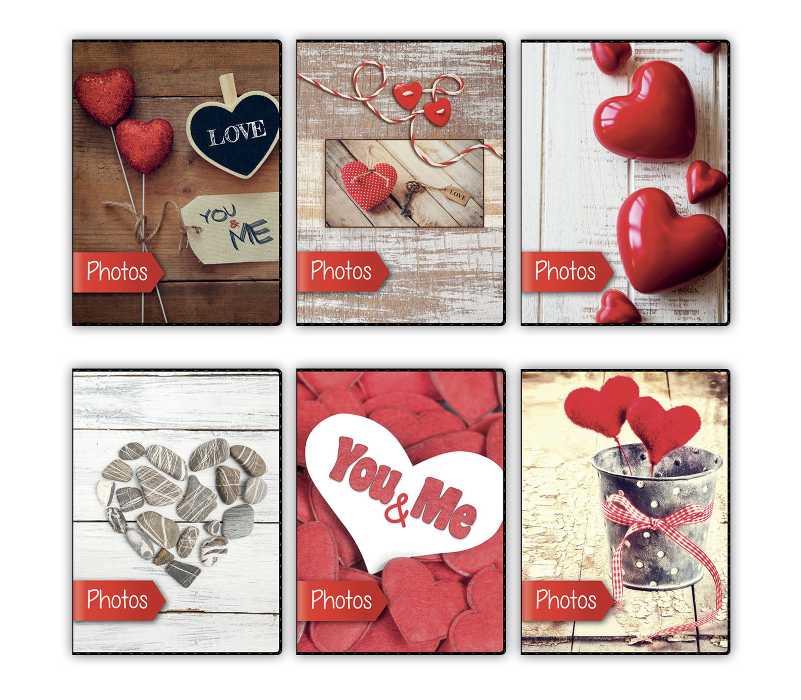 Фотоальбом ZEP MC5740 MINI CUORE, 13x18 см, 40 фото, черные страницы