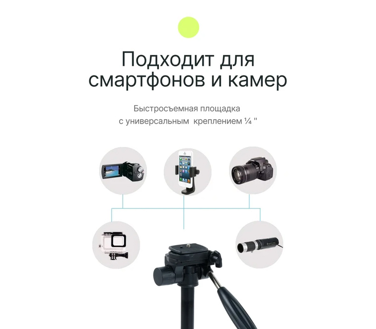 Штатив Raylab Travel 67, с головой, черный