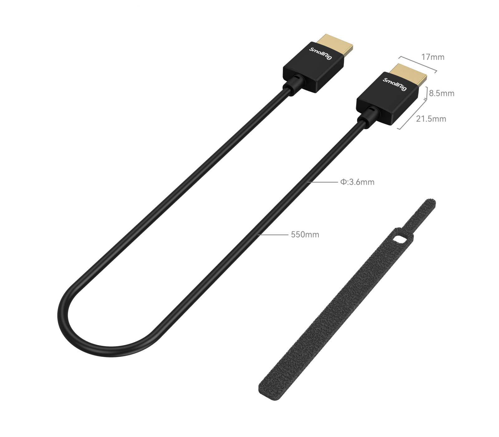 Кабель SmallRig 2957B Ultra Slim 4K HDMI A-A, 55 см