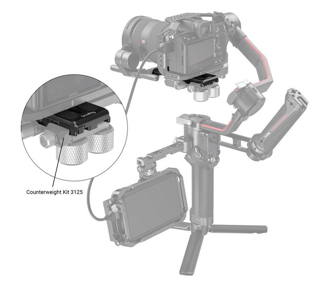 Быстросъемная площадка SmallRig 3158B стандарта Manfrotto 500, для DJI RS