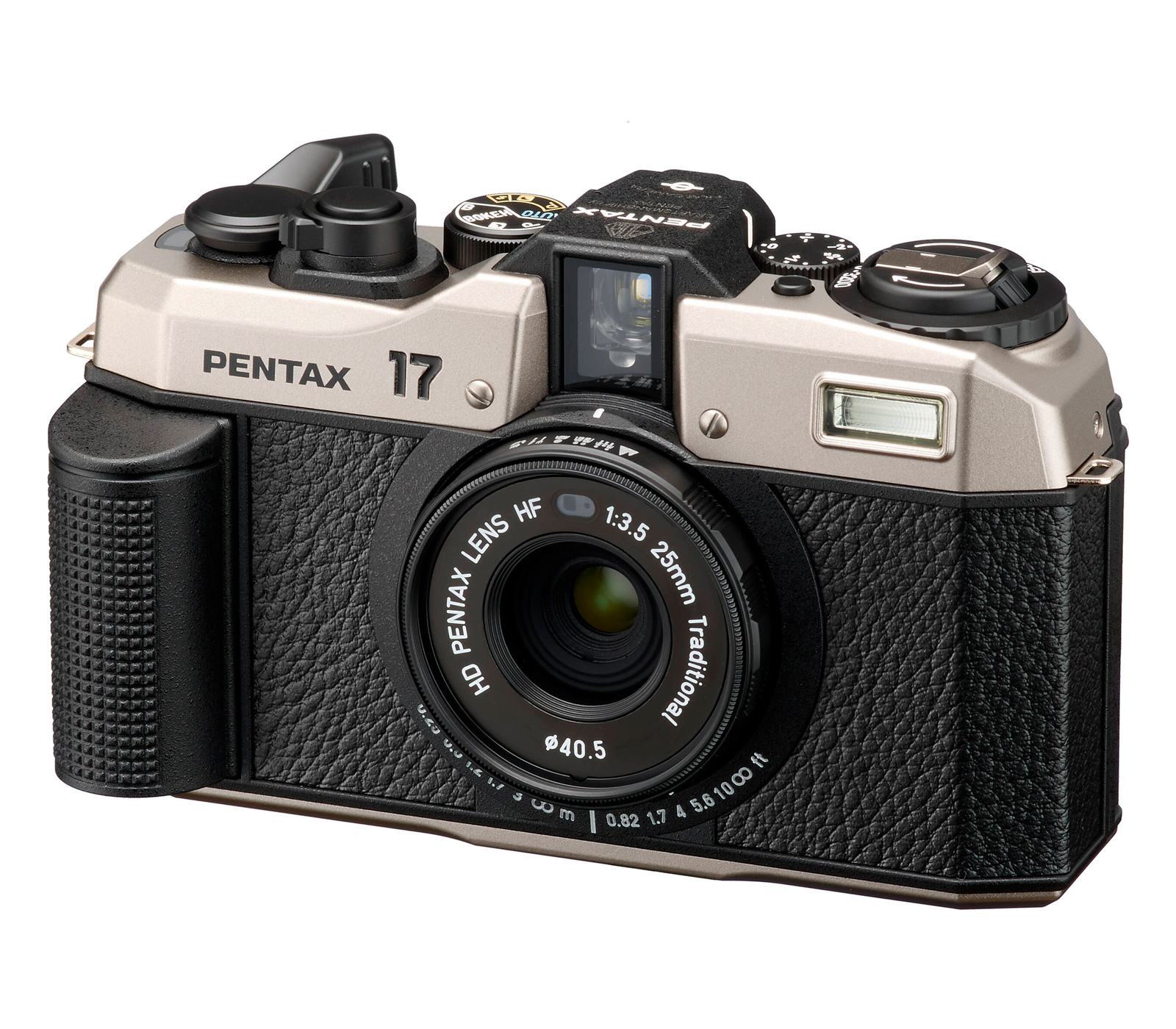 Компактный фотоаппарат Pentax 17, темное серебро