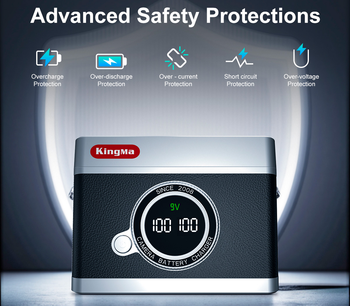 Зарядный кейс Kingma BM070-LPE12 для 2х Canon LP-E12, черный