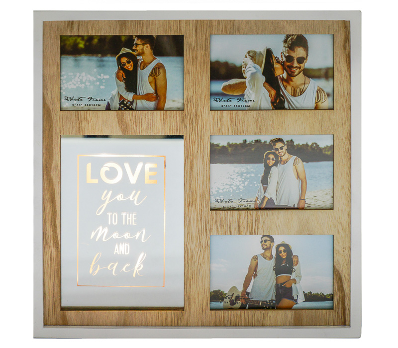 Мультирамка с подсветкой Fotografia на 4 фото 10x15 см, "Love you..." (FFL-822)