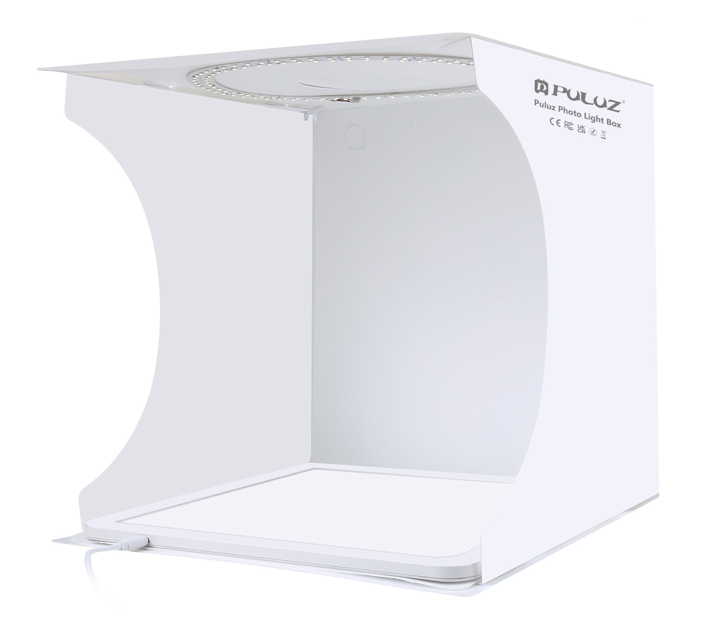 Фотобокс Puluz PKT3201, 30 см, кольцевая + нижняя подсветка, 6 фонов