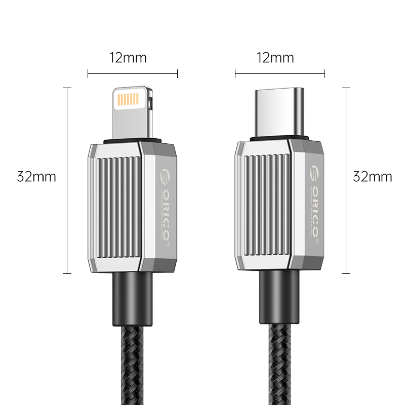 Кабель Orico GQZ29-10, USB 2.0 Type-C / Lightning, до 29 Вт, 1 м