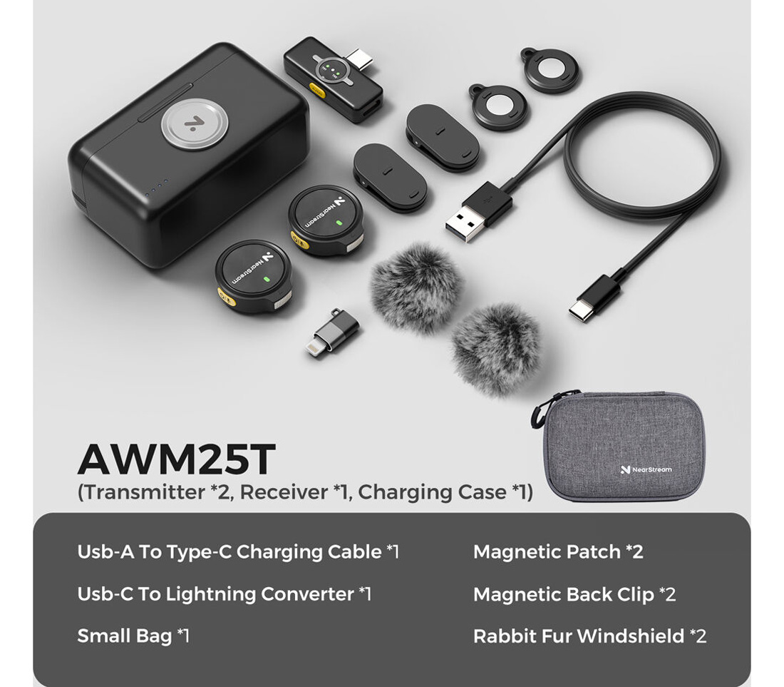 Беспроводная система Nearity NearStream AWM25T, 2TX+RX (USB-C), с кейсом