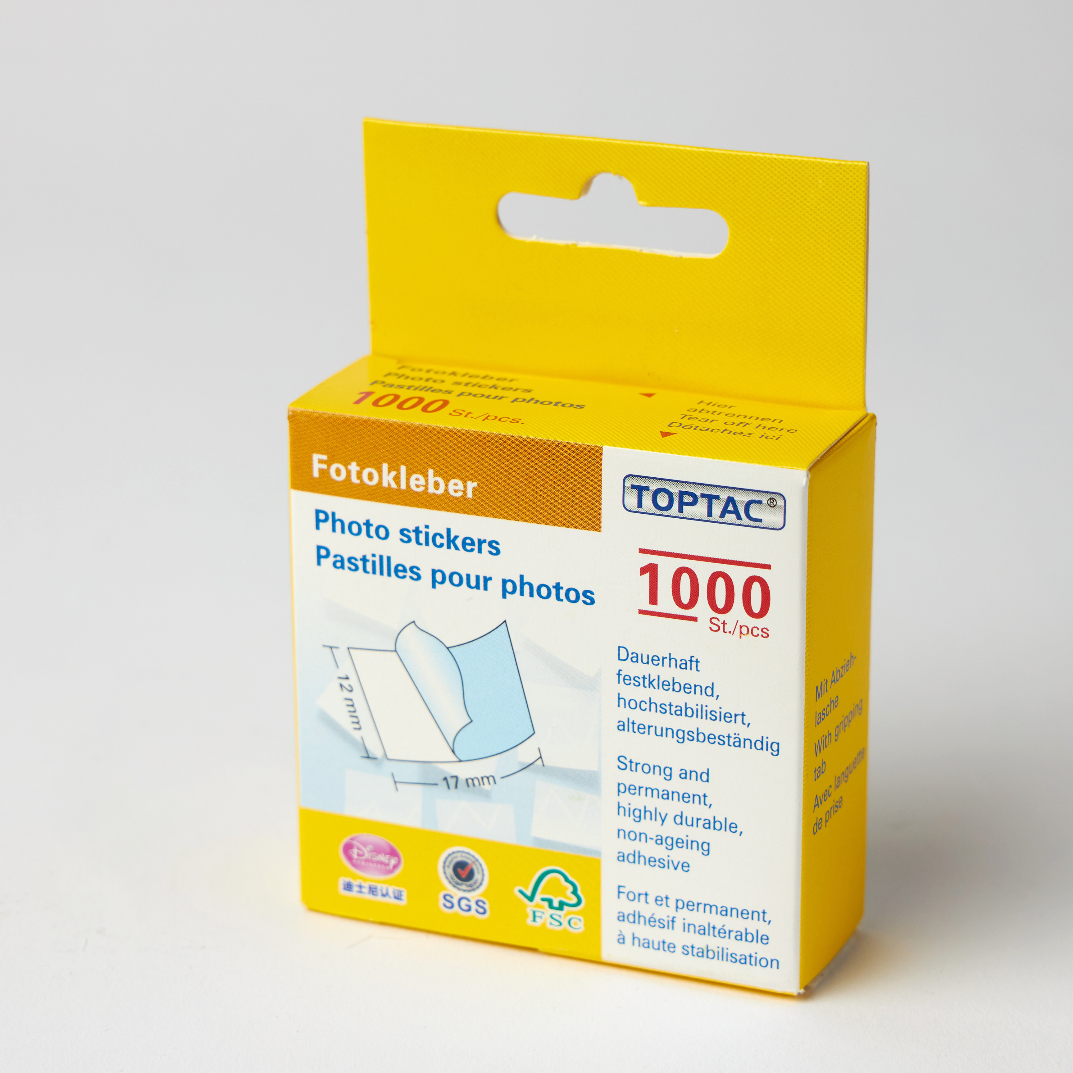 Клейкие стикеры Fotografia белые, 1000 шт.