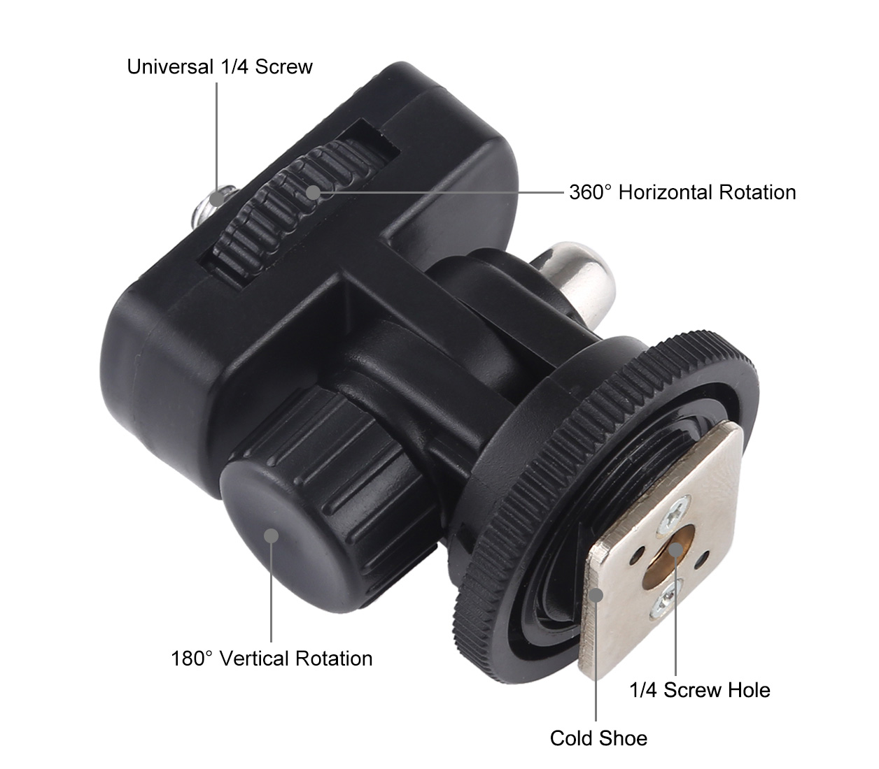 Адаптер Puluz PU414, 1/4" в башмак, наклонный