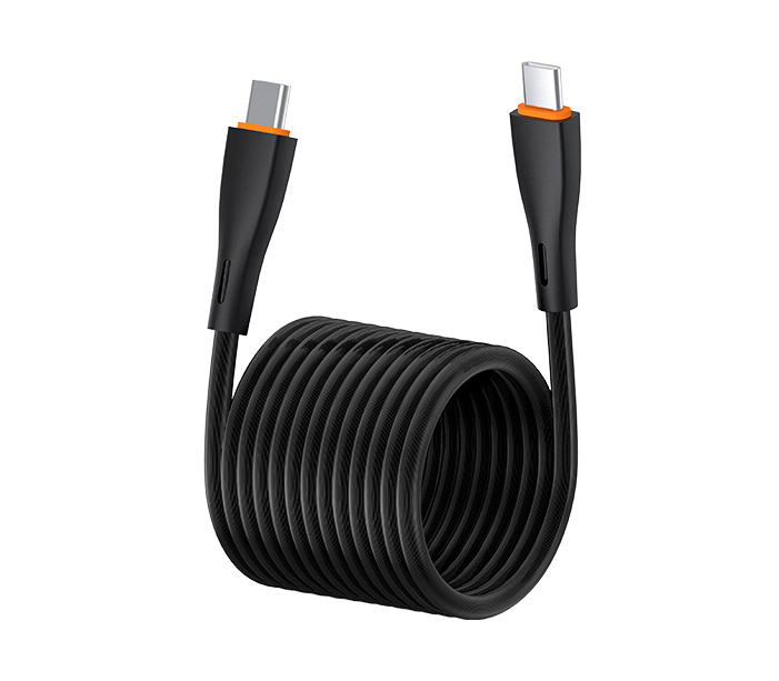 Кабель EOFE CC21, USB-C / USB-C, 3А, ПВХ, 1 метр, черный
