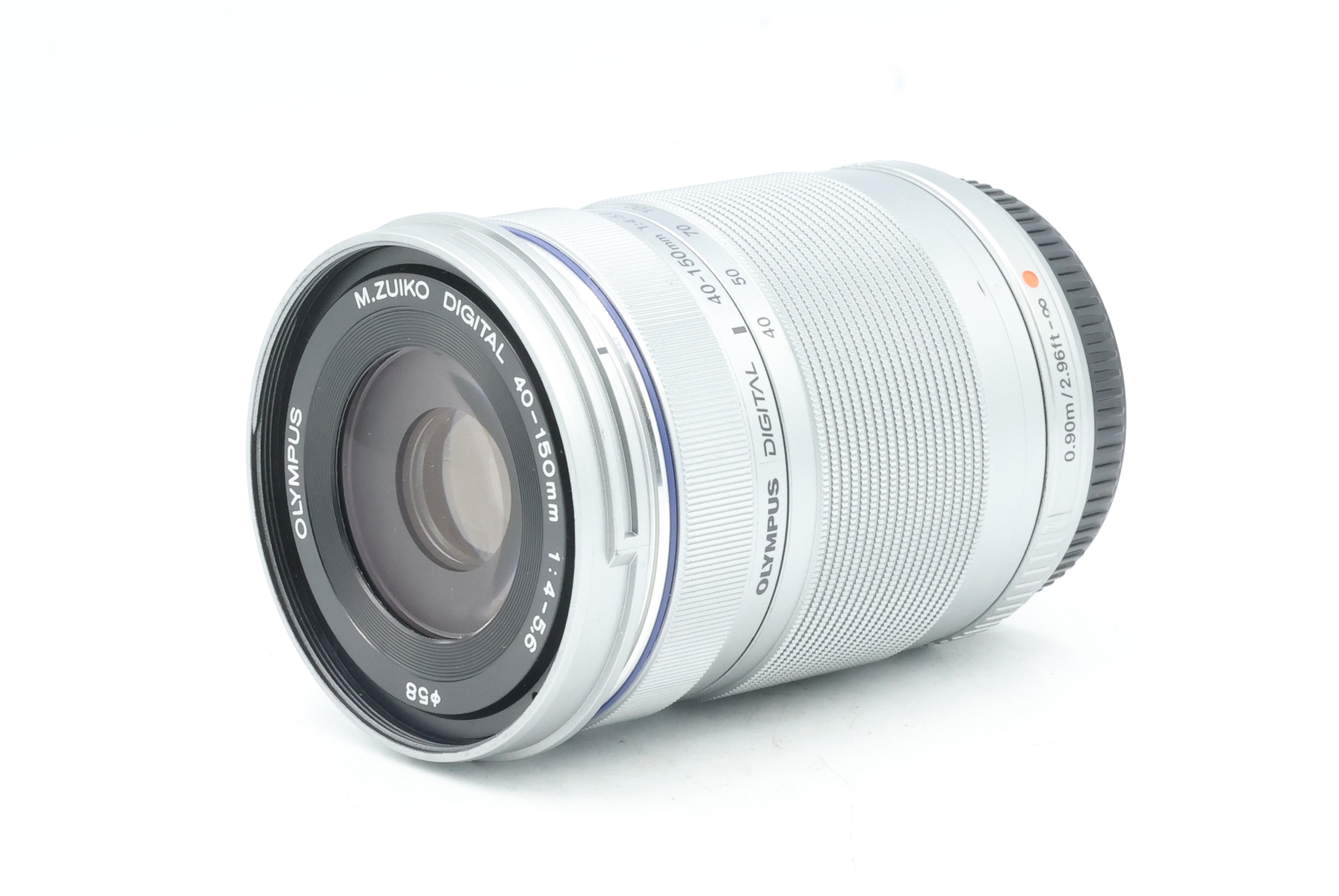 Объектив Olympus M.Zuiko 40-150mm f/4-5.6 R Digital ED, серебристый (состояние 4) (б/у)