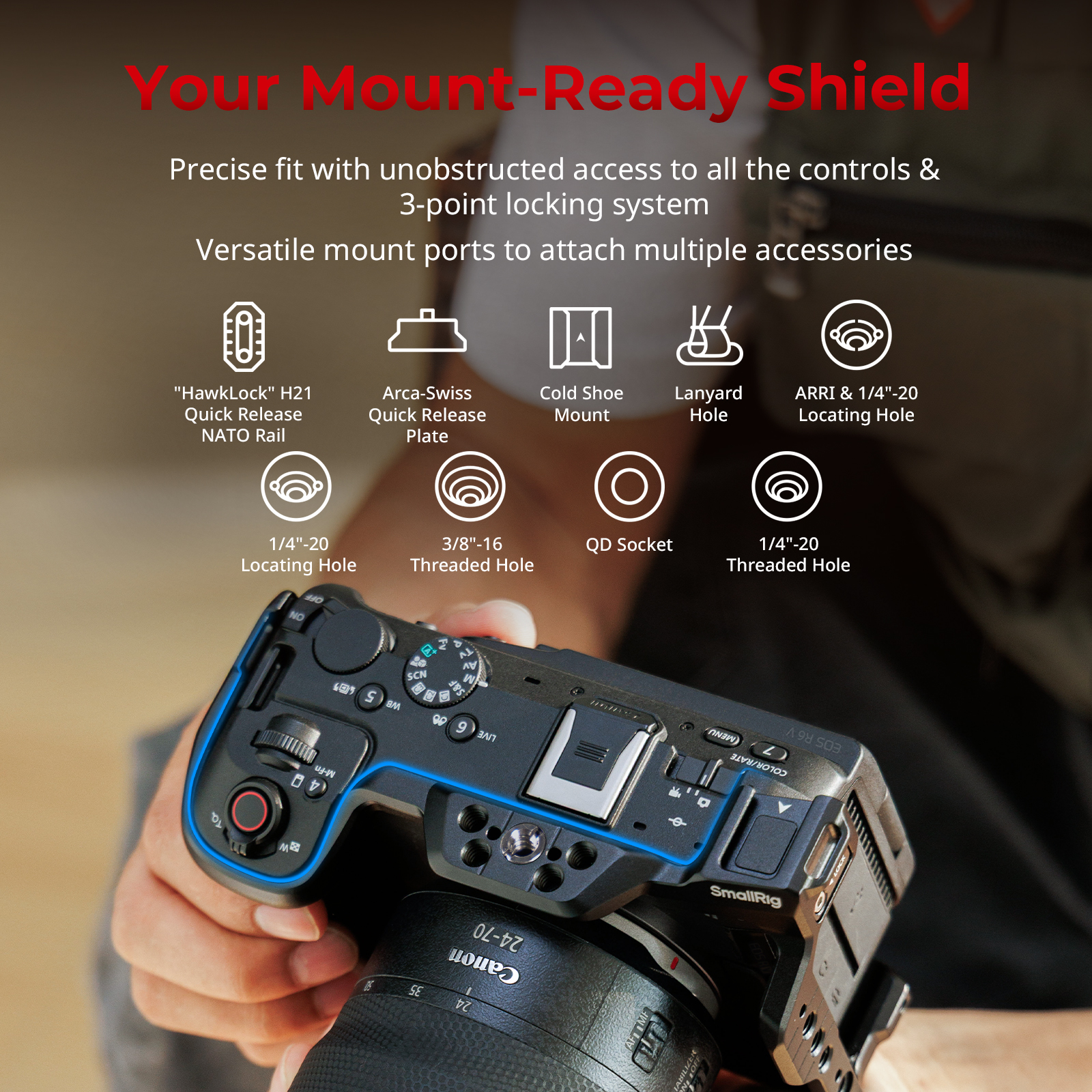 Клетка SmallRig 6372 HawkLock для Canon EOS R6 V