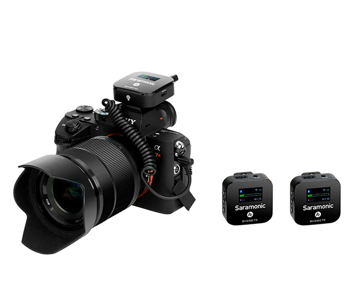 Беспроводная система Saramonic Blink900 B2 (TX+TX+RX) 2.4 ГГц, 3.5 мм TRS / TRRS, USB-C, Lightning