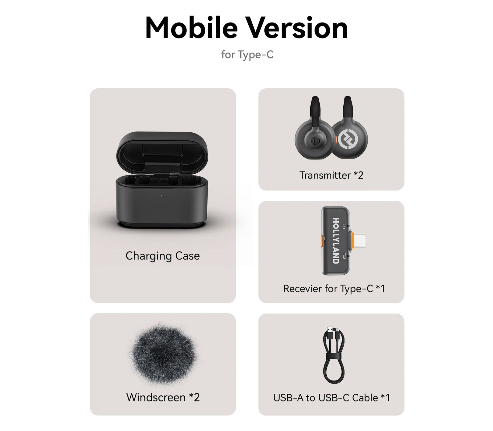 Беспроводная система Hollyland Lark M2S Duo, TX+TX+RX, USB-C