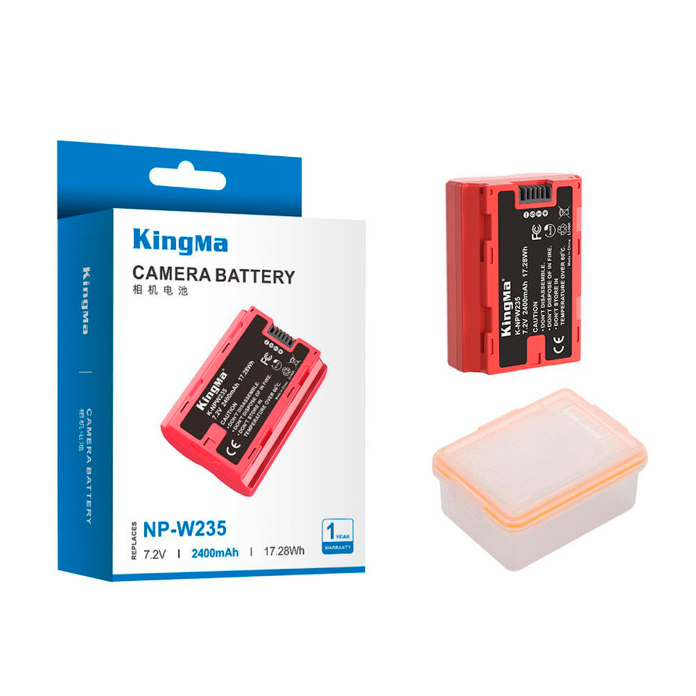 Аккумулятор Kingma NP-W235, 2400 мАч, с защитным кейсом