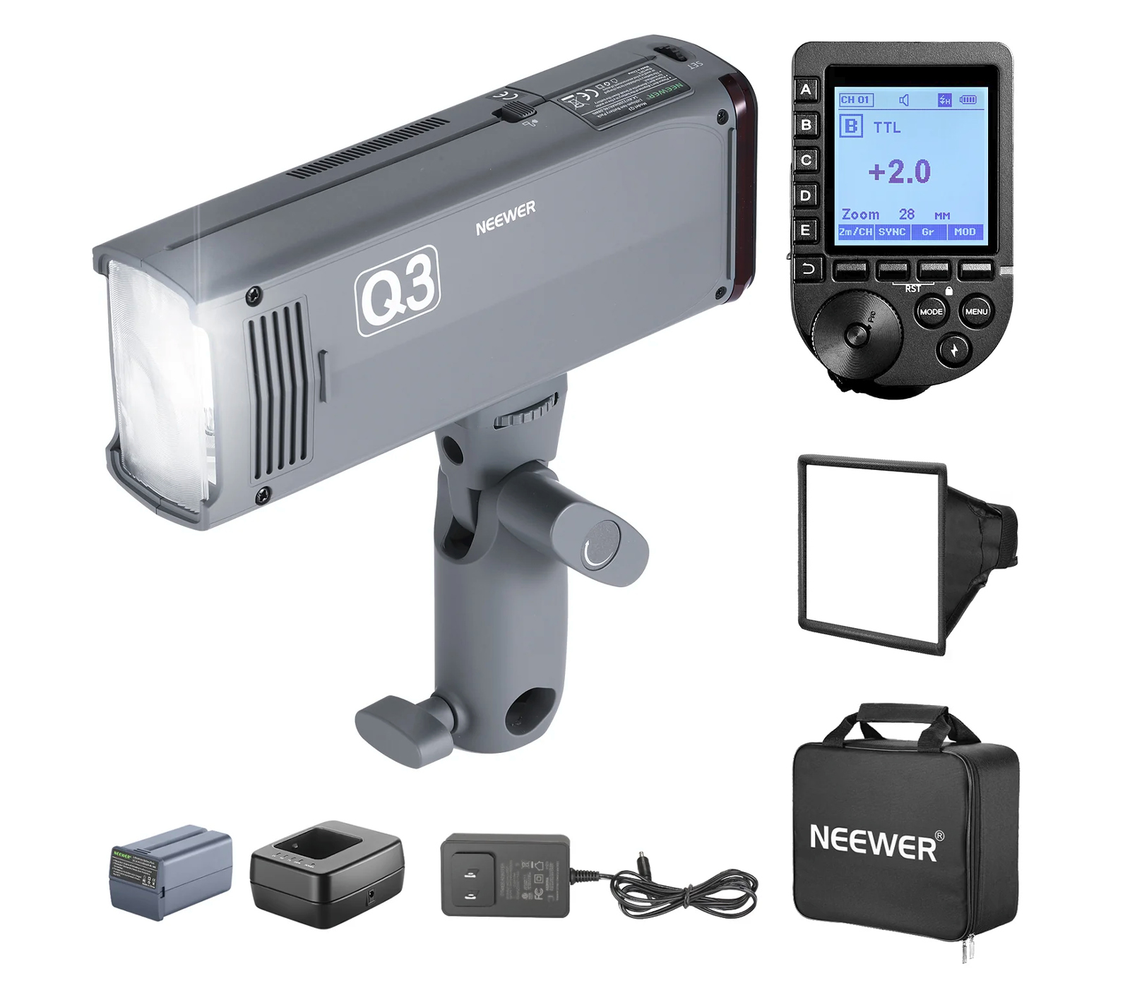 Вспышка Neewer Q3 TTL, 200 Дж + синхронизатор QPRO-S для Sony