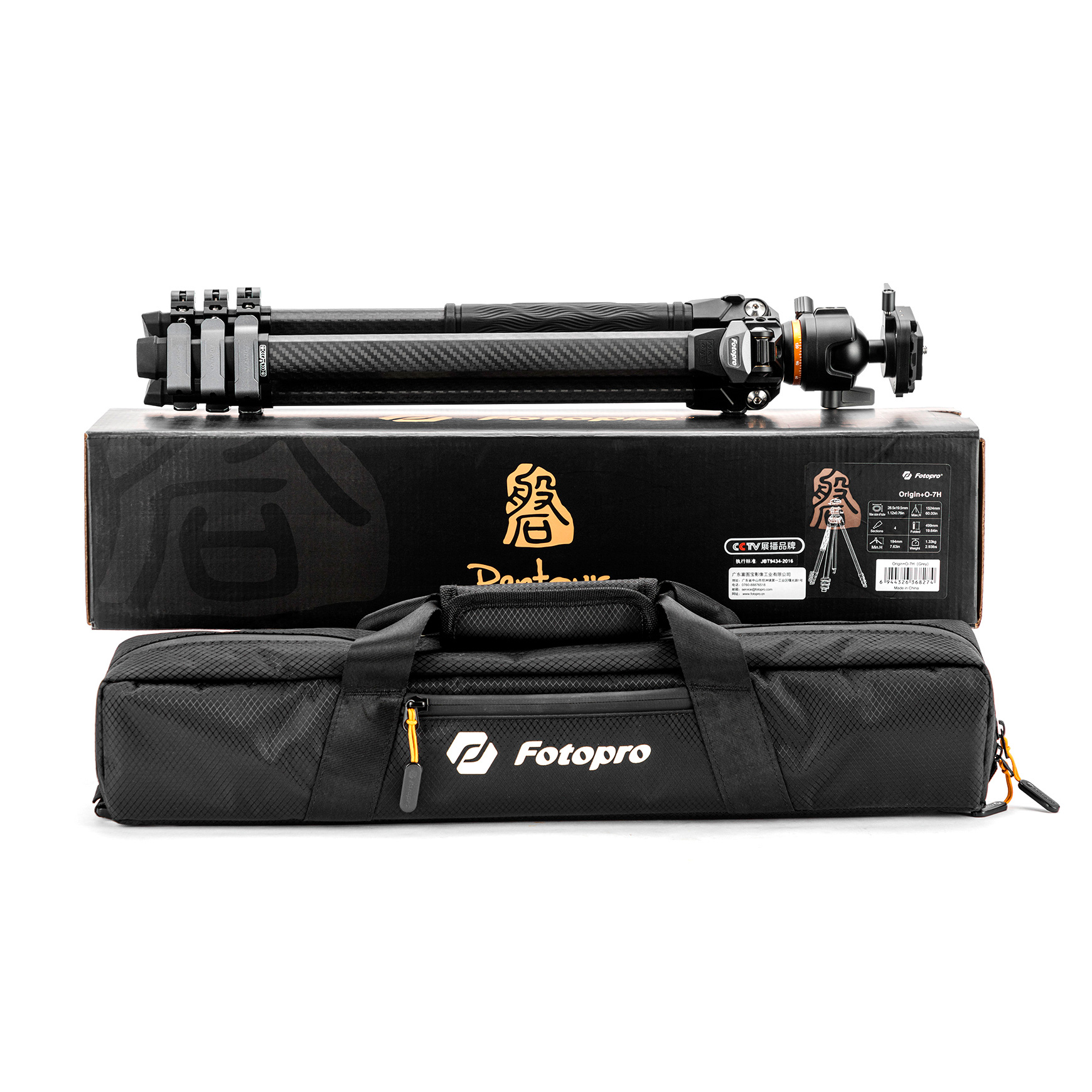 Штатив Fotopro Origin с головой O-7HS, карбоновый