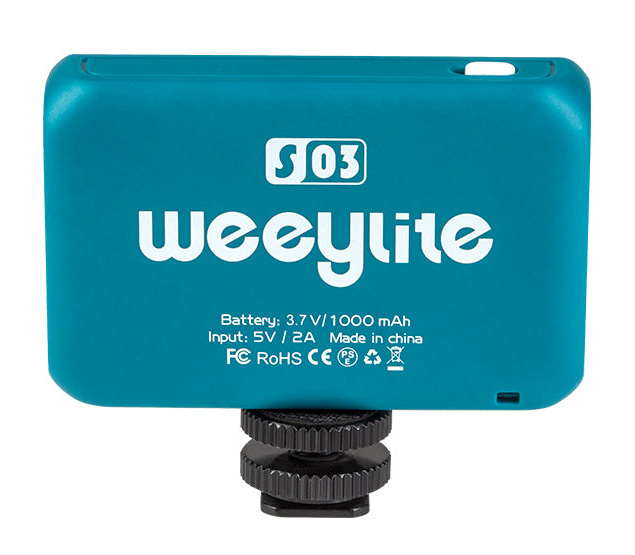 Осветитель Viltrox Weeylite S03, светодиодный, 2800-6800К, RGB, 4 Вт, синий