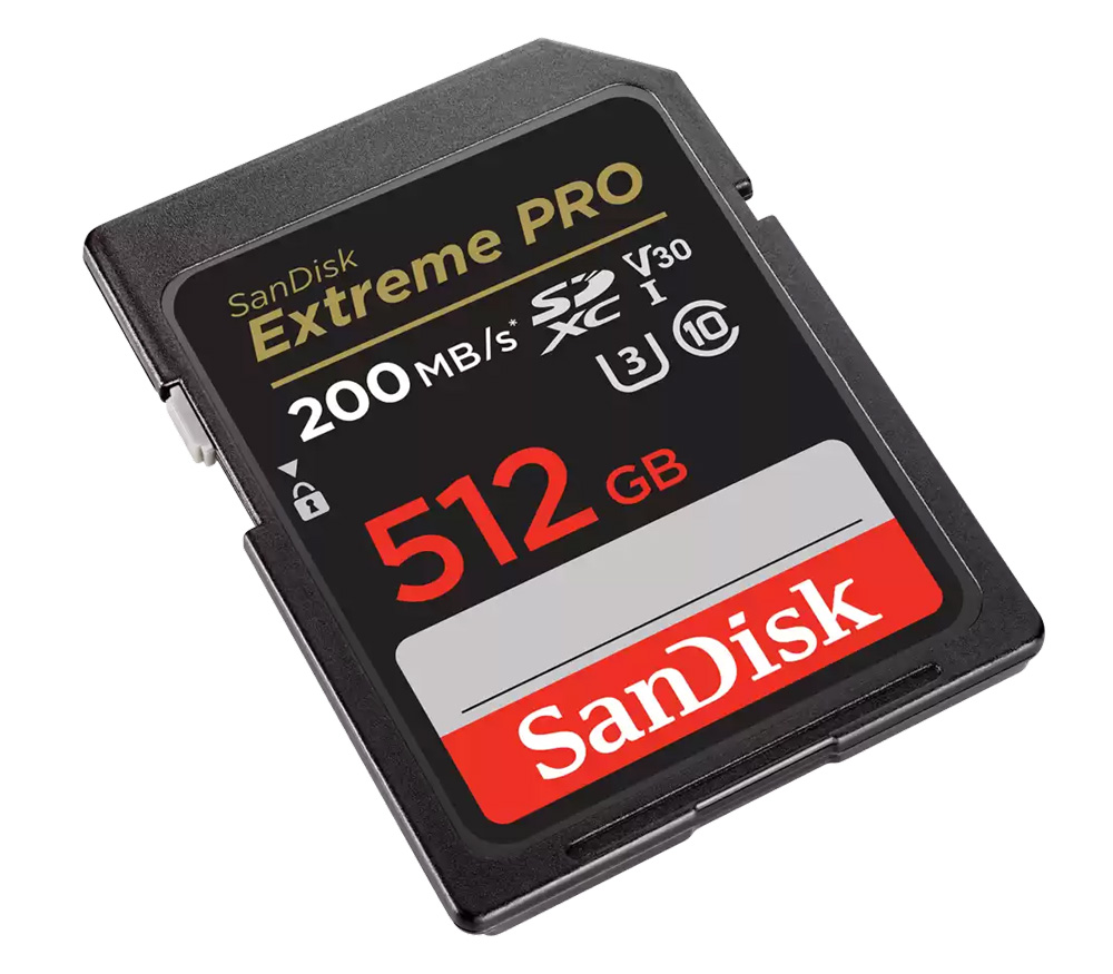 Карта памяти SanDisk SDXC 512GB Extreme Pro UHS-I V30 U3 200/140 Mb/s