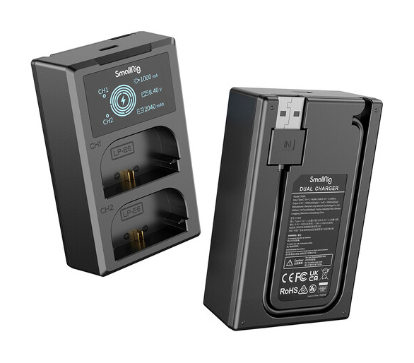 Аккумуляторы SmallRig LP-E6NH с зарядным устройством (3821)