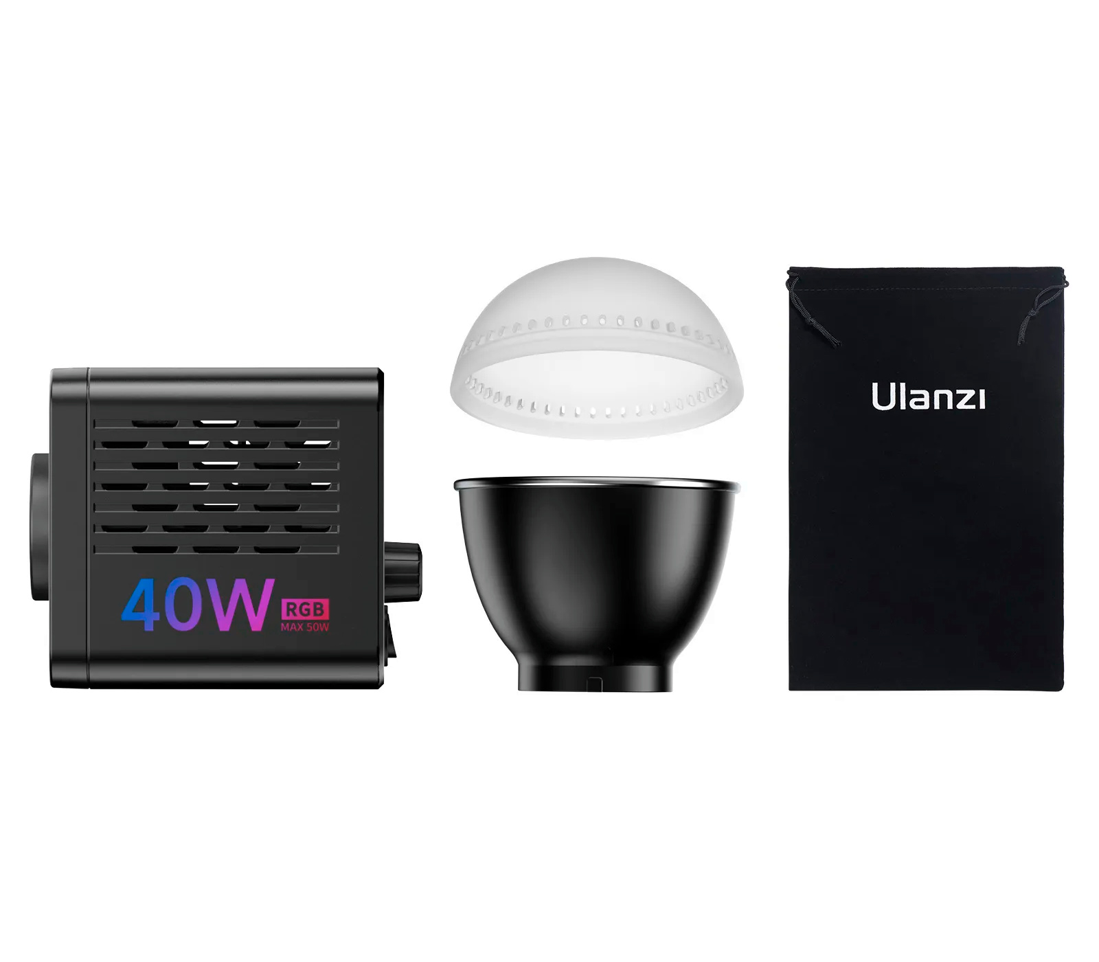 Осветитель Ulanzi 40W RGB, 2500-6500К, 40 Вт, Mini Bowens