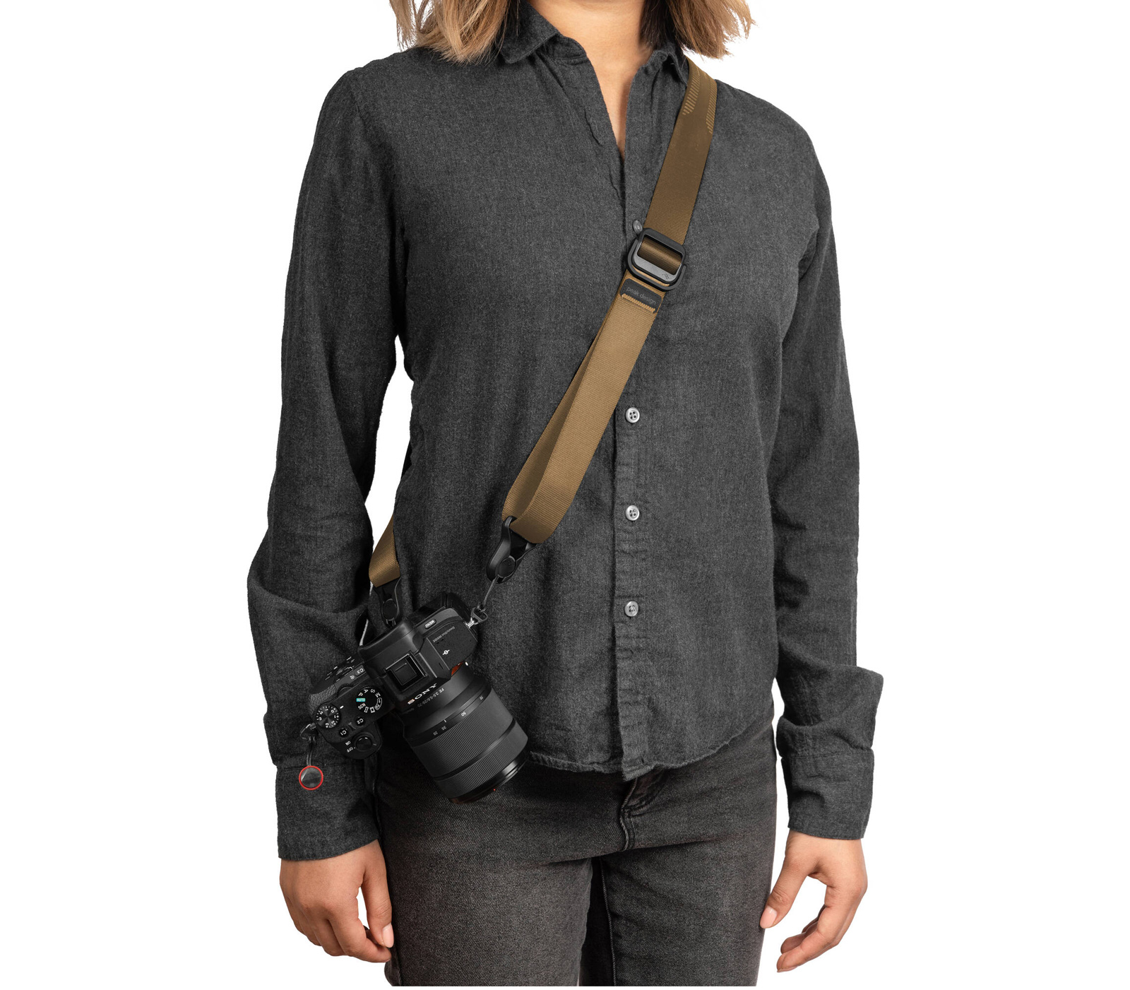 Ремень Peak Design Camera Strap Slide Lite, коричневый (Coyote) (уцененный)