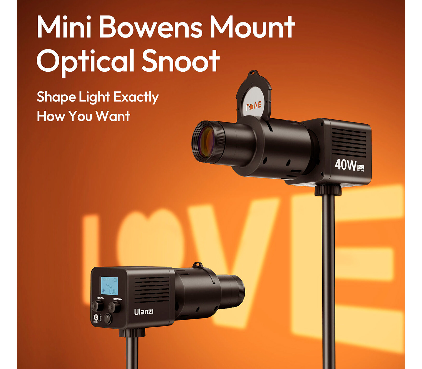 Проекционная насадка Ulanzi LAS007 Optical Snoot, Mini Bowens