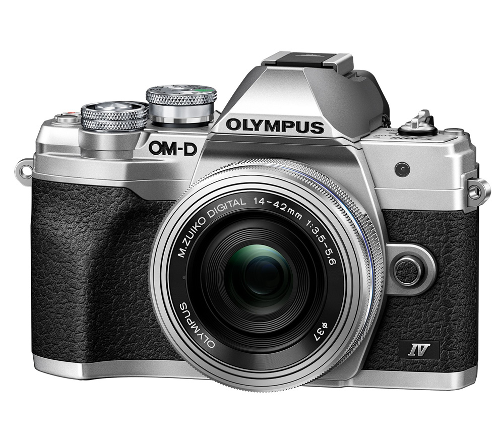 Беззеркальный фотоаппарат OM System OM-D E-M10 Mark IV Kit 14-42 EZ + 40-150 R, серебристый