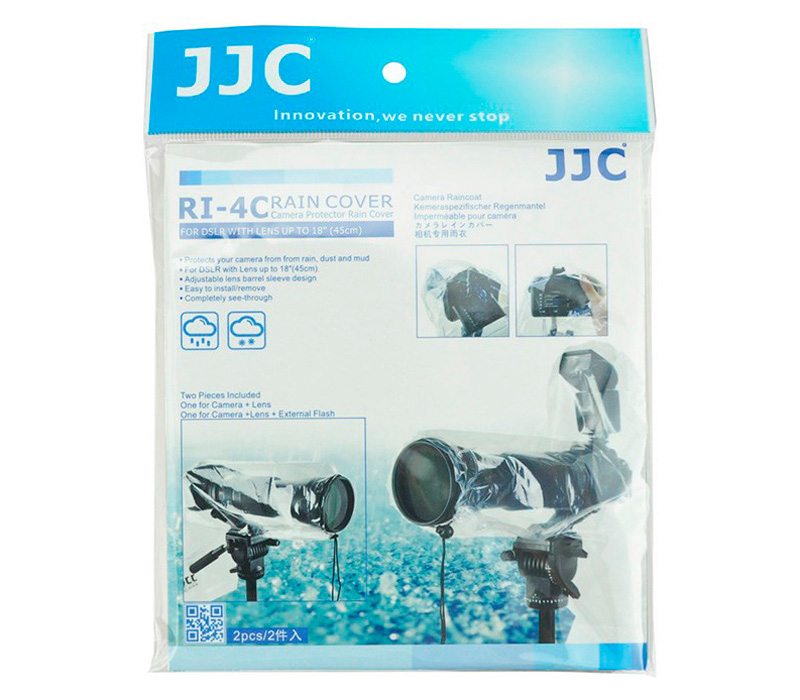 Дождевой чехол JJC RI-4C для фотокамер со вспышкой, прозрачный (RI-5 + RI-6)