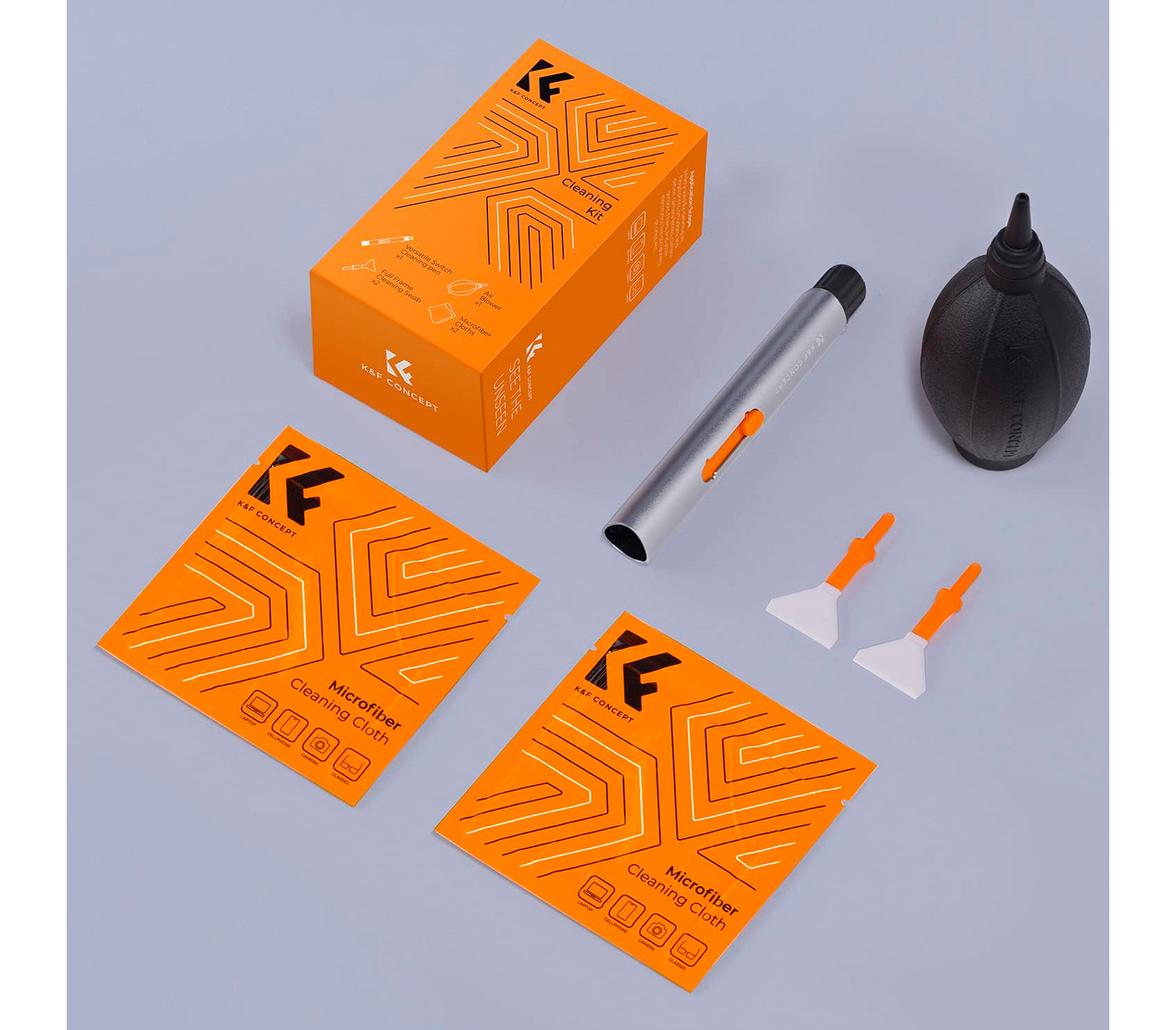 Комплект K&F Concept 2011: карандаш, 2 шваброчки для FF матрицы, груша, 2 салфетки