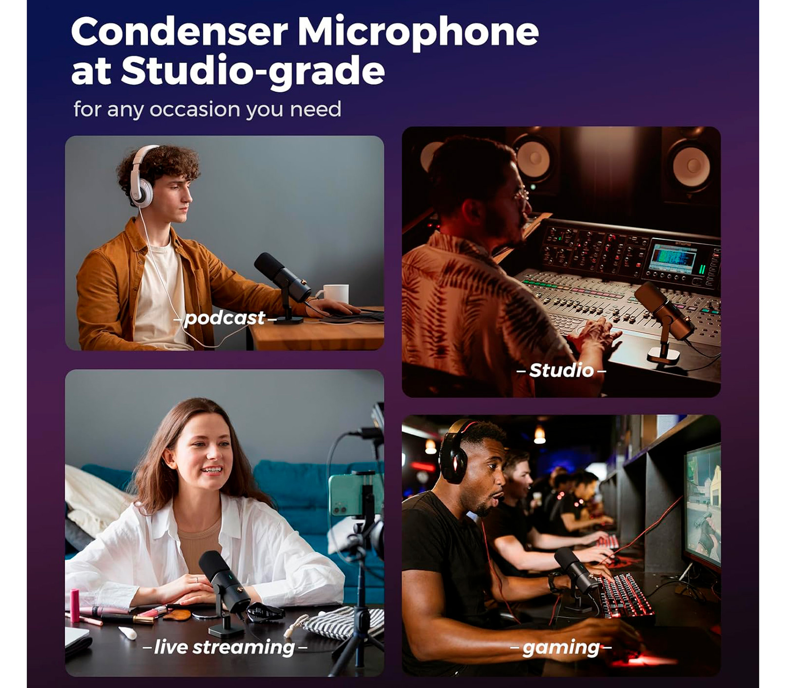 Микрофон Nearity NearStream AM25X, настольный, USB-C / XLR