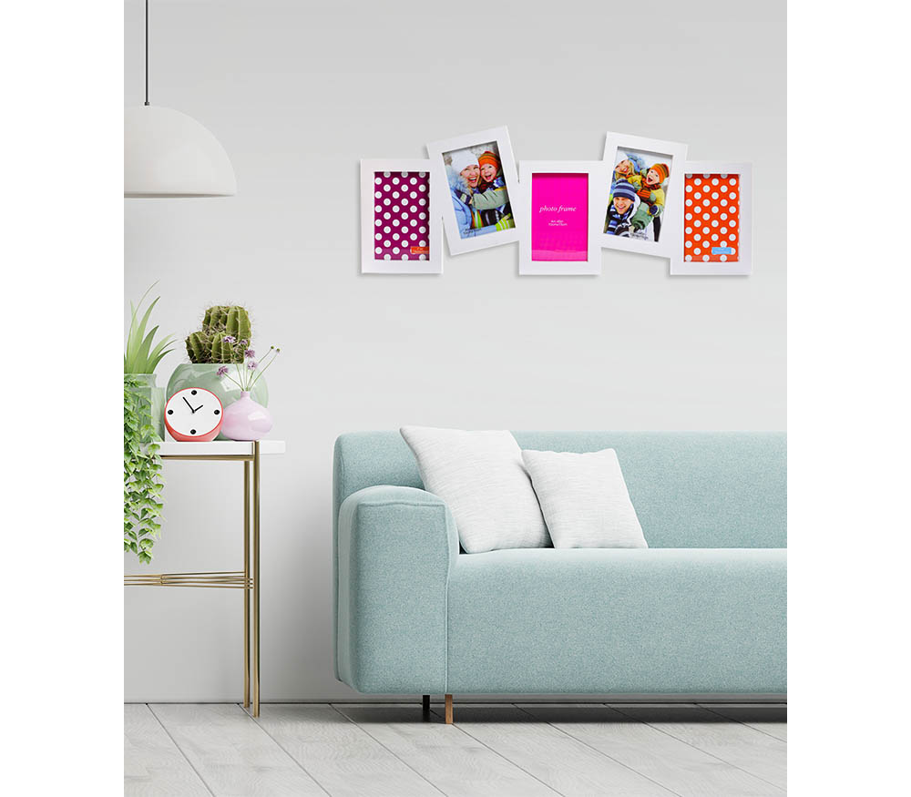 Мультирамка Fotografia на 5 фото 10х15 см, белая