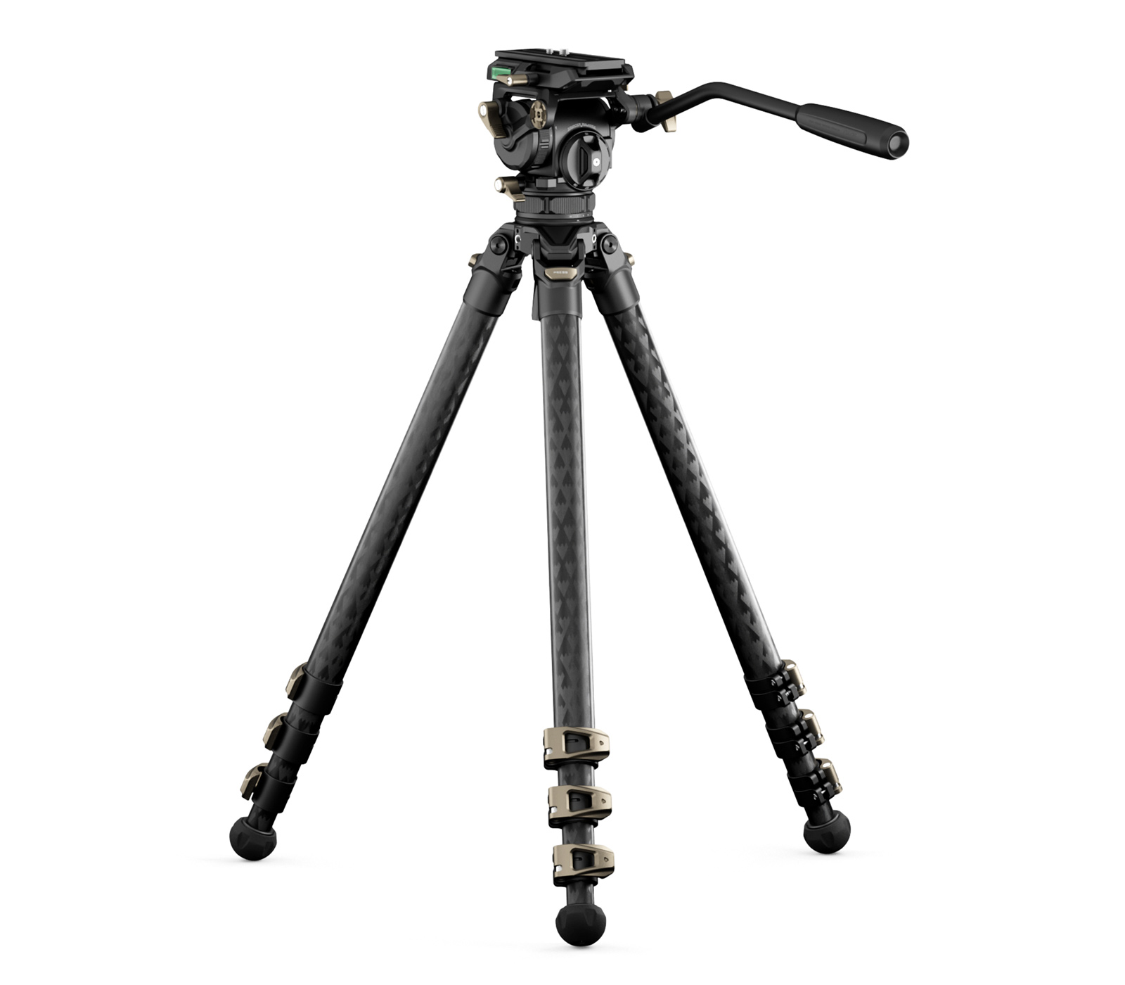 Штатив Tilta CT08 c головой Cine Fluid Head, до 8 кг, карбоновый