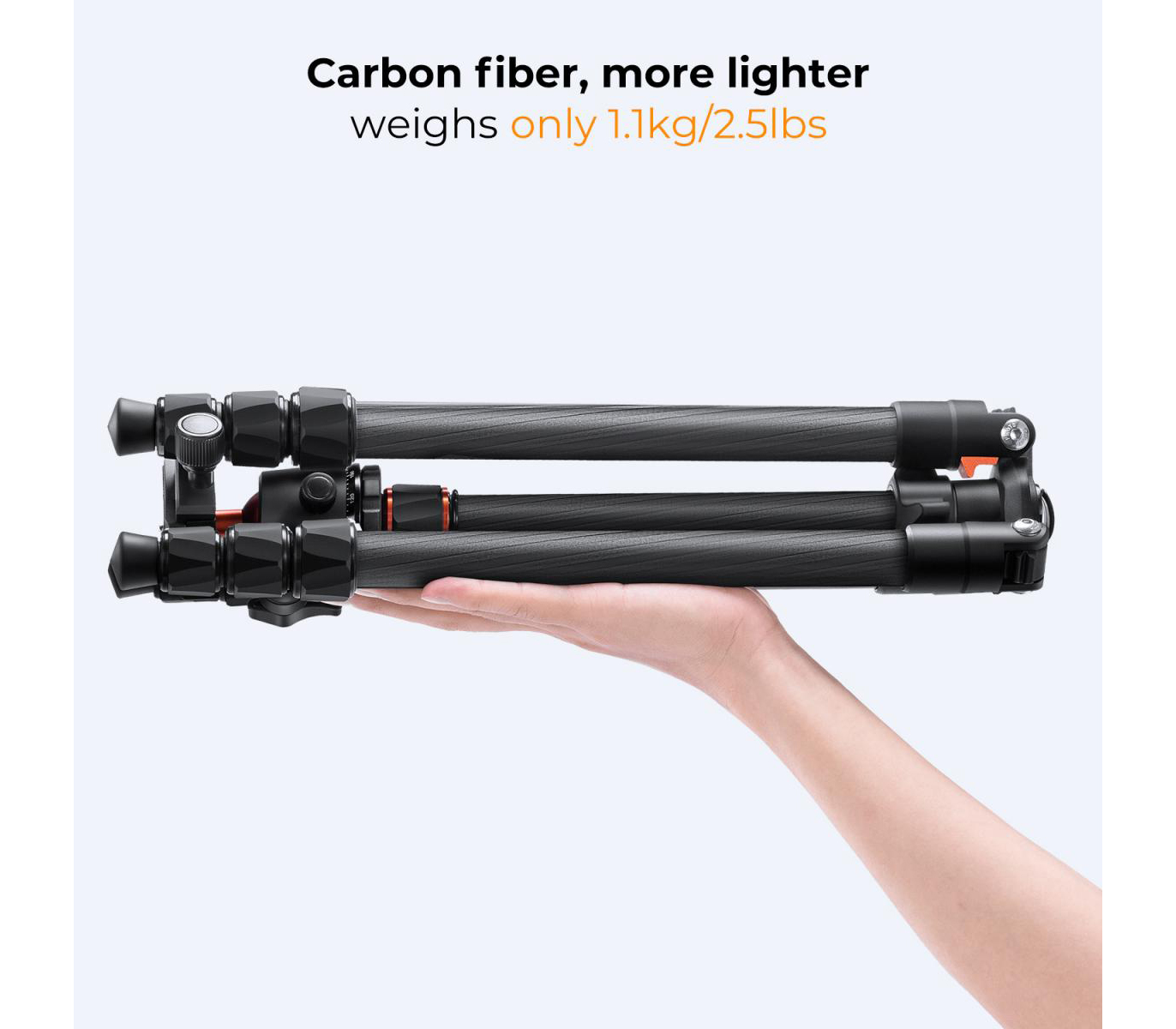 Штатив K&F Concept K254C2 с шаровой головой BH-36L, карбон