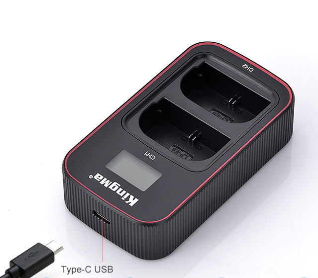 Зарядное устройство Kingma BM058-LPE6, USB, для 2х Canon LP-E6, дисплей