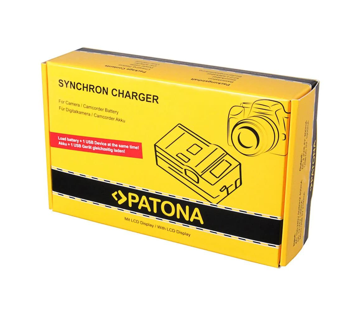Зарядное устройство Patona 4580 Synchron для Sony NP-FW50, дисплей
