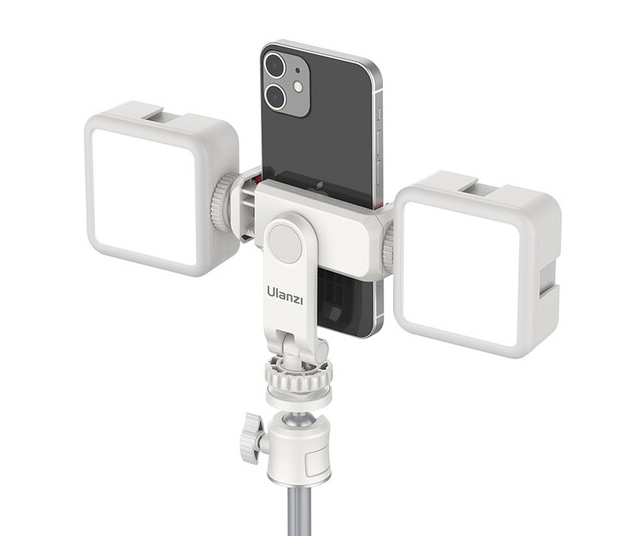 Держатель для смартфона Ulanzi ST-06S, поворотный, с 2 башмаками, белый (уцененный)