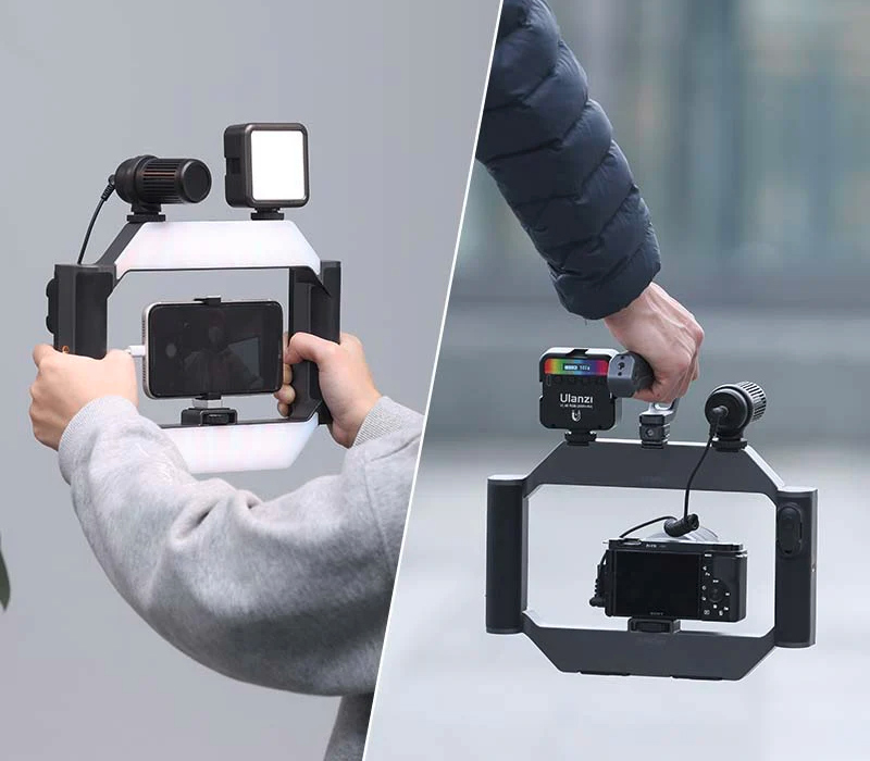 Клетка Ulanzi U-Rig для смартфона или фотокамеры, с освещением